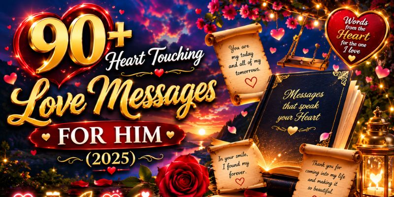 90+ Heart Touching Love Messages for Him (2025)