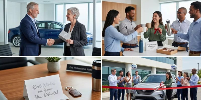 Professional New Car Wishes for Boss & Colleagues