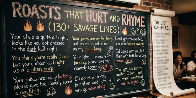 Roasts That Hurt and Rhyme (130+ Savage Lines)