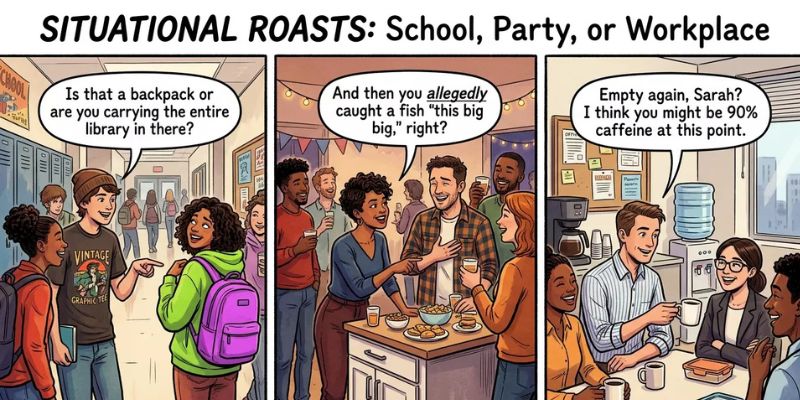 Situational Roasts: School, Party, or Workplace