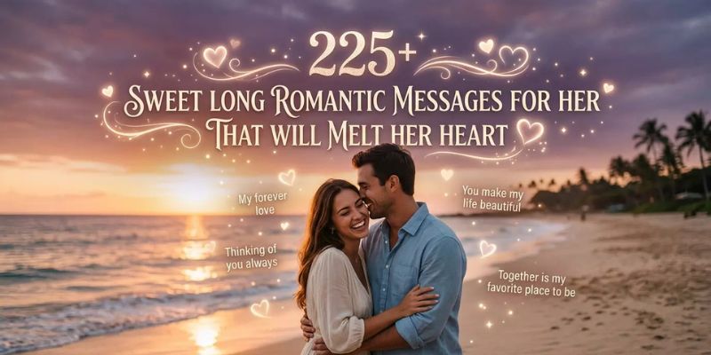 230+ Sweet Long Romantic Messages for Her That Will Melt Her Heart