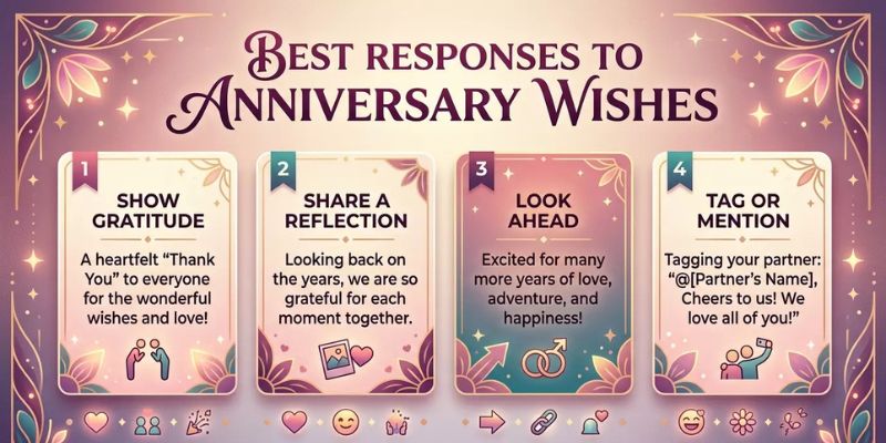 60+Best Responses to Anniversary Wishes