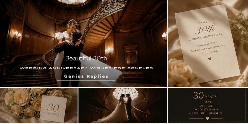 Beautiful 30th Wedding Anniversary Wishes for Couples