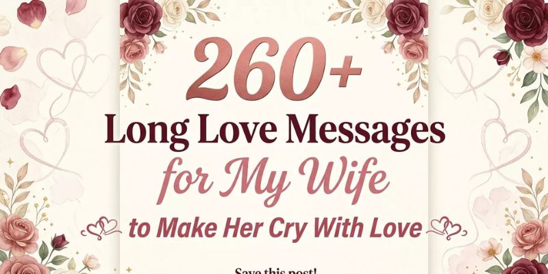 260+ Long Love Messages for My Wife to Make Her Cry With Love