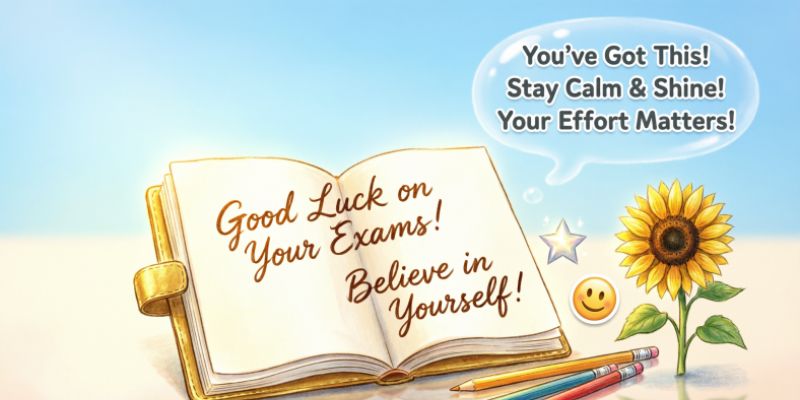Good Luck Wishes for Exams for Students and Friends