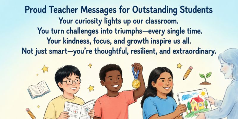 Proud Teacher Messages for Outstanding Students