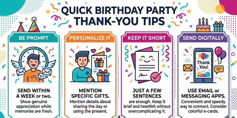 Quick Birthday Party Thank-You Tips
