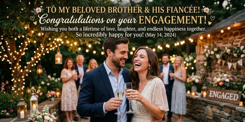Sweet Engagement Wishes for Brother