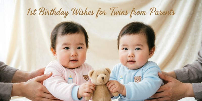 1st Birthday Wishes for Twins from Parents