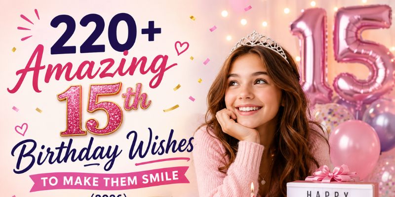 220+ Amazing 15th Birthday Wishes to Make Them Smile (2026)