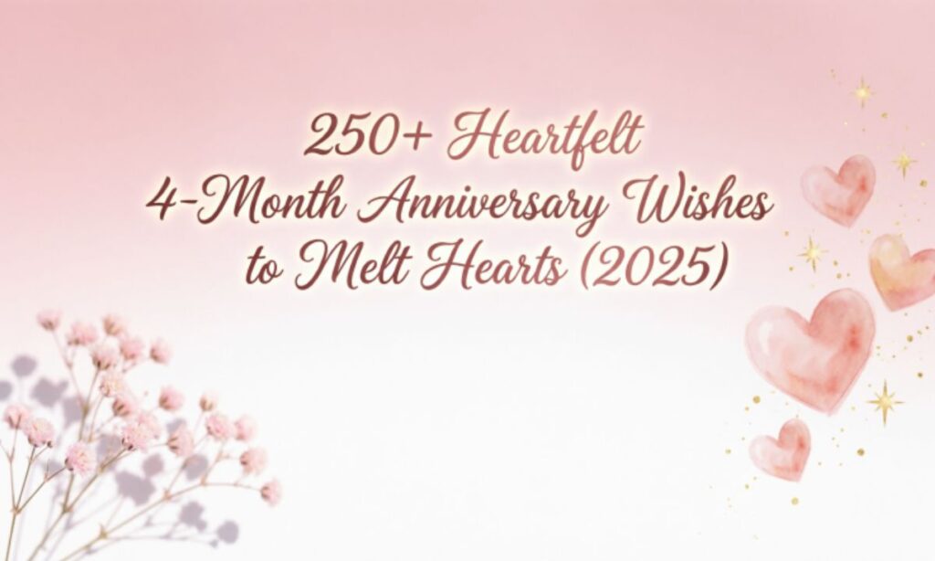 250+ Heartfelt 4-Month Anniversary Wishes to Melt Hearts (2025)