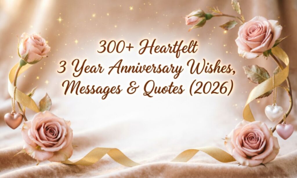 300+ Heartfelt 3 Year Anniversary Wishes, Messages & Quotes (2026)