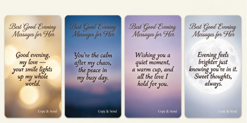 Best Good Evening Messages for Her (Copy & Send)