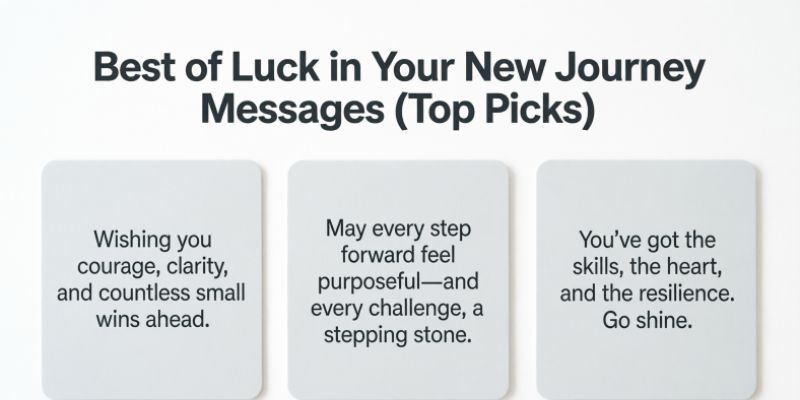 Best of Luck in Your New Journey Messages (Top Picks)