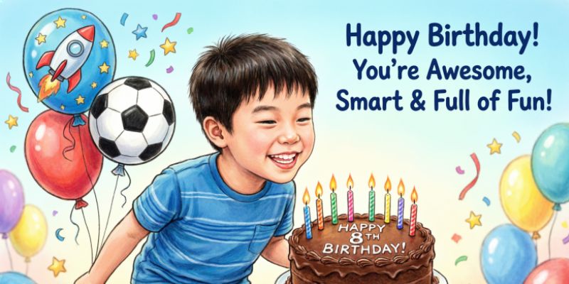 Birthday Wishes for 8-Year-Old Boy
