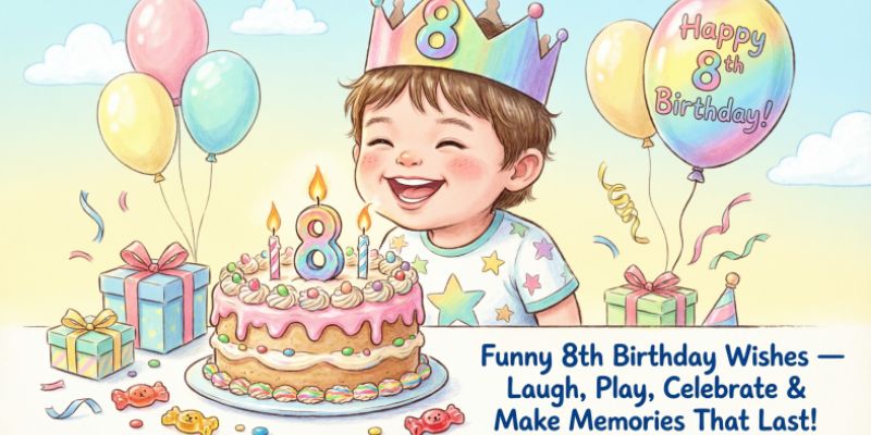 Funny 8th Birthday Wishes