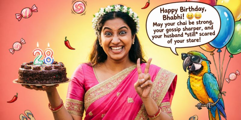 Funny Birthday Wishes for Bhabhi 😂🎂