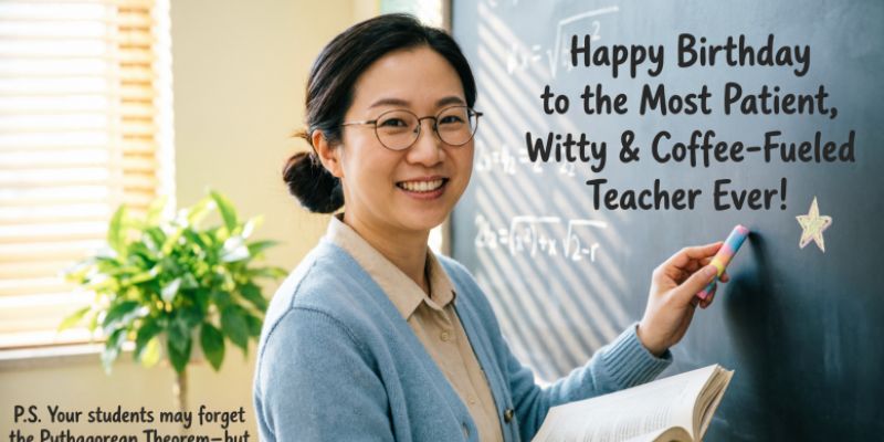 Funny Birthday Wishes for Female Teacher