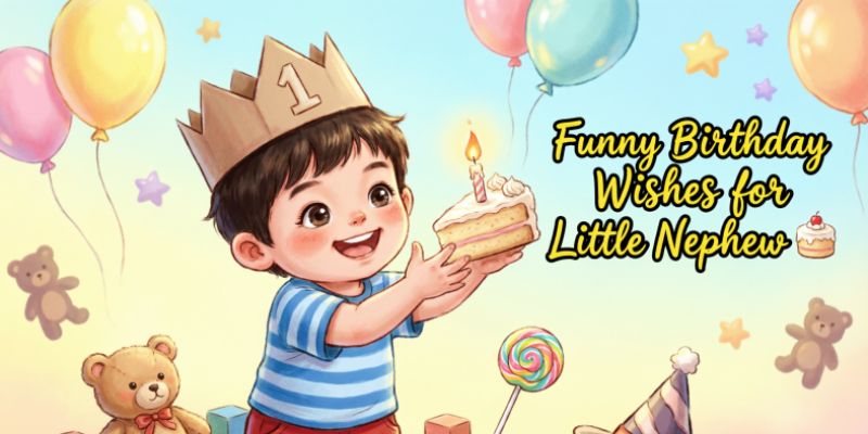 Funny Birthday Wishes for Little Nephew 🎂🧸
