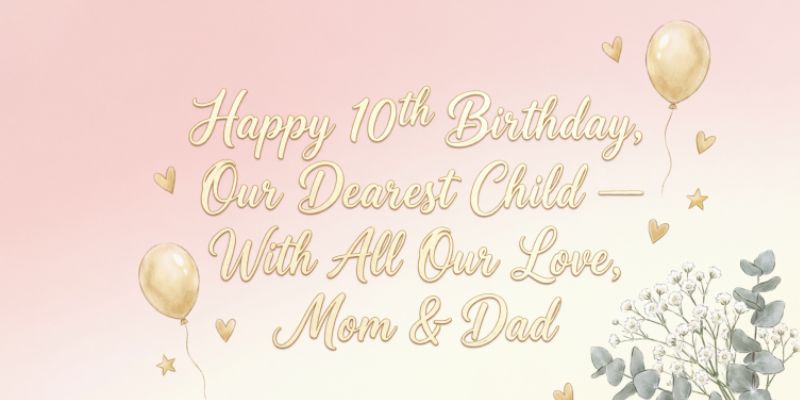 Heartfelt 10th Birthday Wishes from Parents