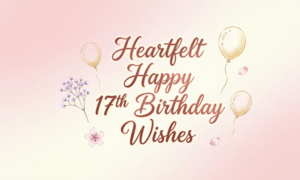 Heartfelt Happy 17th Birthday Wishes
