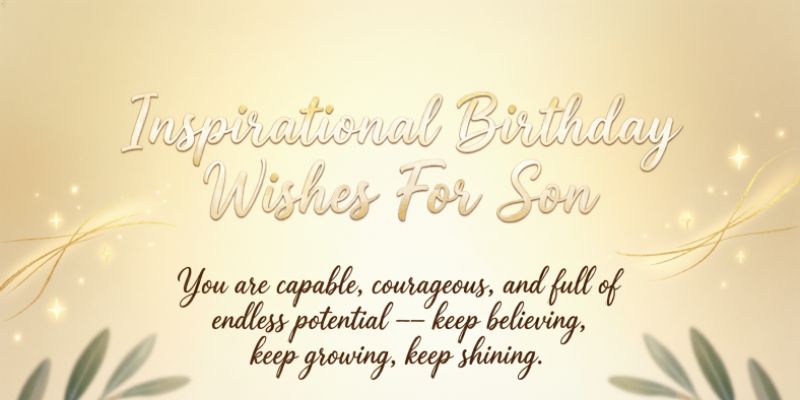 Inspirational Birthday Wishes For Son
