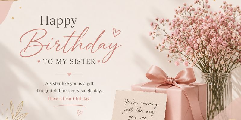 Short Aesthetic Birthday Wishes for Sister