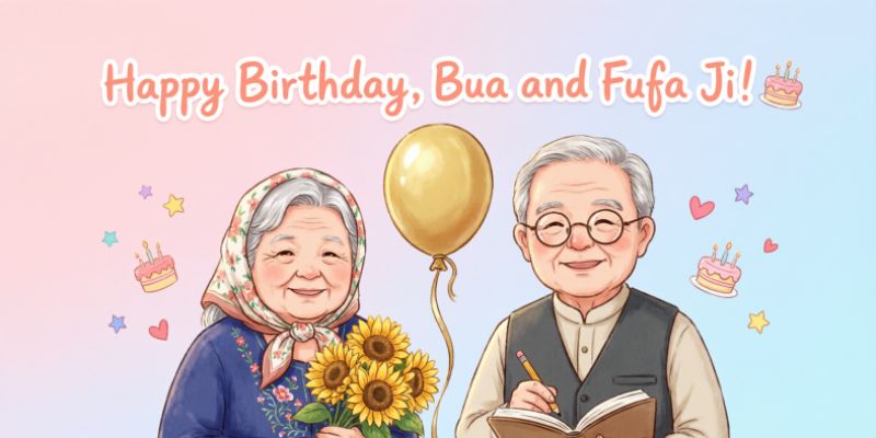 Short Birthday Wishes for Bua and Fufa Ji 🎈
